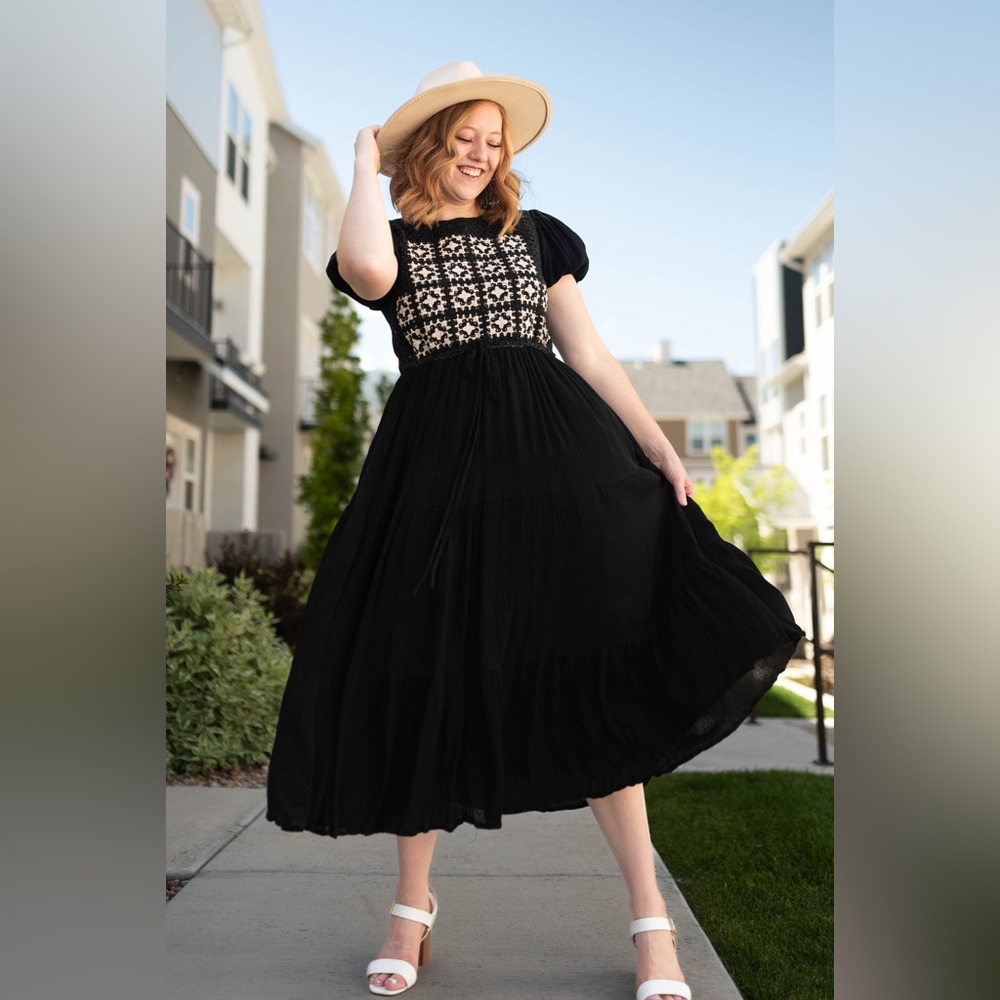 Crochet front dress